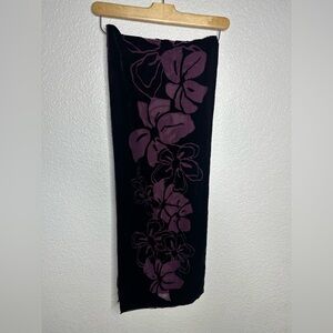 Silk Chic Purple Floral Scarf